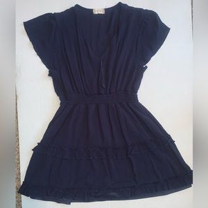 Blue babydoll dress.
